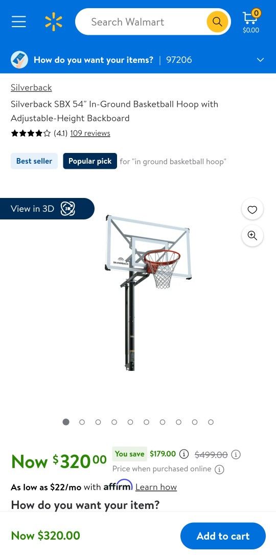 Brand New In Box - In Ground Basketball Hoop 54" Backboard