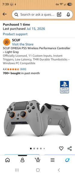 SCUF OMEGA PS5 Wireless Performance Controller – Light Gray
