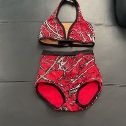 Red And Sparkly Silver Jazz Two Piece Dance Consume