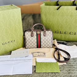 Brand New Gucci Purse Ophidia GG small top handle bag