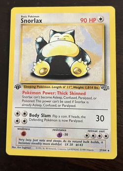 Pokémon #27/64 First Edition Snorlax 