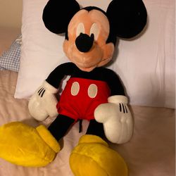 Vintage Disney Store Mickey Mouse Giant Jumbo Big Plush Stuffed Animal Toy 22”