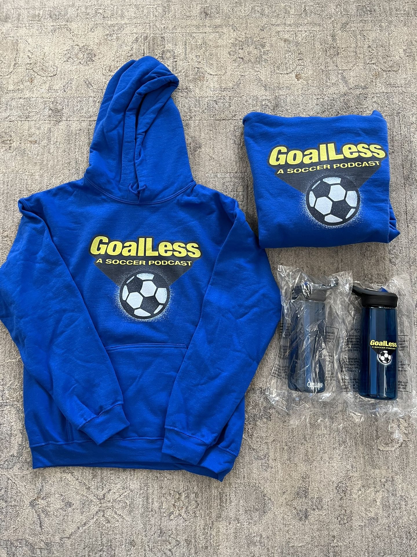 Hooded Sweatshirt + Water Bottle Bundle (Medium)