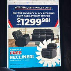 2 Pc Reclining Sofa And Love 
