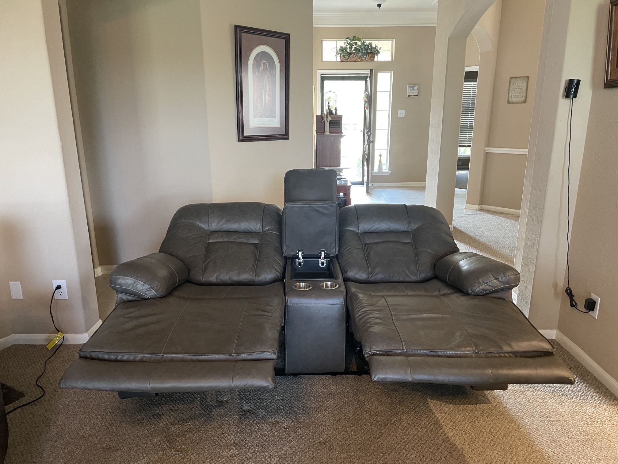 Electric Reclining Love Seat - USB Ports