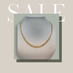 Gold Chain Curb Link 14K Solid New 