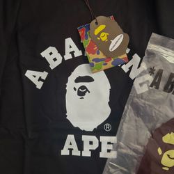 BAPE A Bathing Ape Tee Black/White