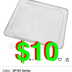 Stainless Steel Air Fryer Basket Compatible with Ninja Foodi SP100, FT102, SP102, SP101, SP101C 8-in-1 Digital Air Fry Oven