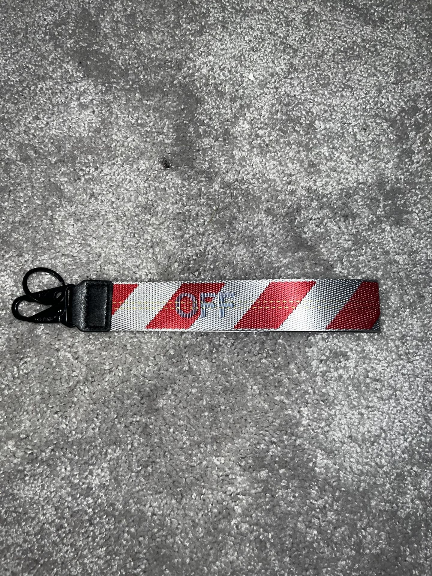 off-white Red & Gray Keychain
