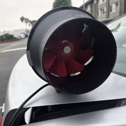 Atmosphere VTM0060 Inline Mixed Flow 6'', 115V/1PH/60Hz, 329 CFM Fan, Black