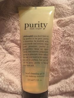 Purity facial cleansing gel and eye makeup remover