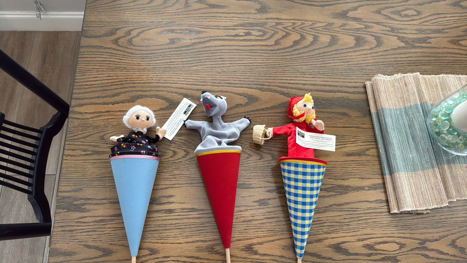 Vintage Moravian Toys Little Red Riding Hood Puppets