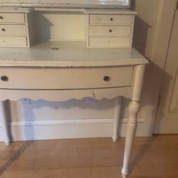 Wood White Painted Desk 