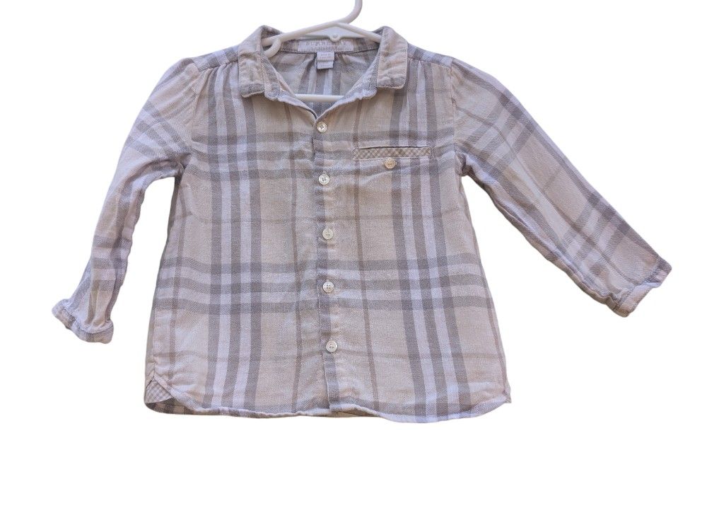 Burberry Beige striped shirt Size 12 Months 