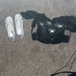 Football Pads And Cleats 