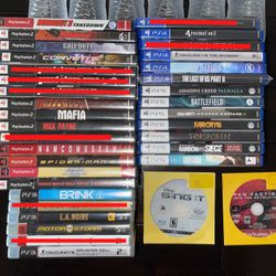 PS2 PS3 PS4 & PS5 PlayStation Video Game Lot Of 28 - Great Tittles