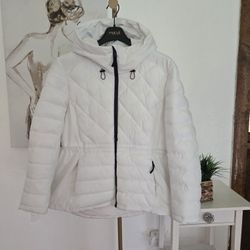 Tommy Hilfiger Women's White Puffer Jacket Size XXL