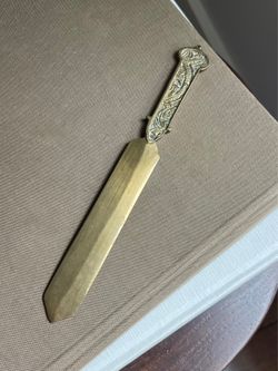 Vintage Brass Dragon Etched Letter Opener ( firm on price )