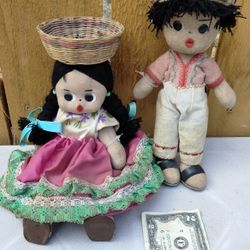 Charming Vintage Guatemalan Dolls!!