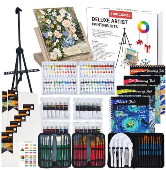 126 PIECE TAVOLOZZ DELUX ARTIST PAINTING KITS

