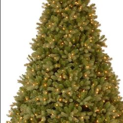 10 Ft, Pre-Lit, Feel Real, Artifical Green Douglas Fir