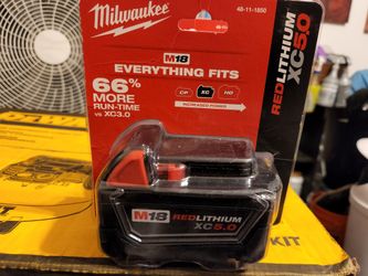 New Milwaukee M18 Battery XC 5.0  $80 each.