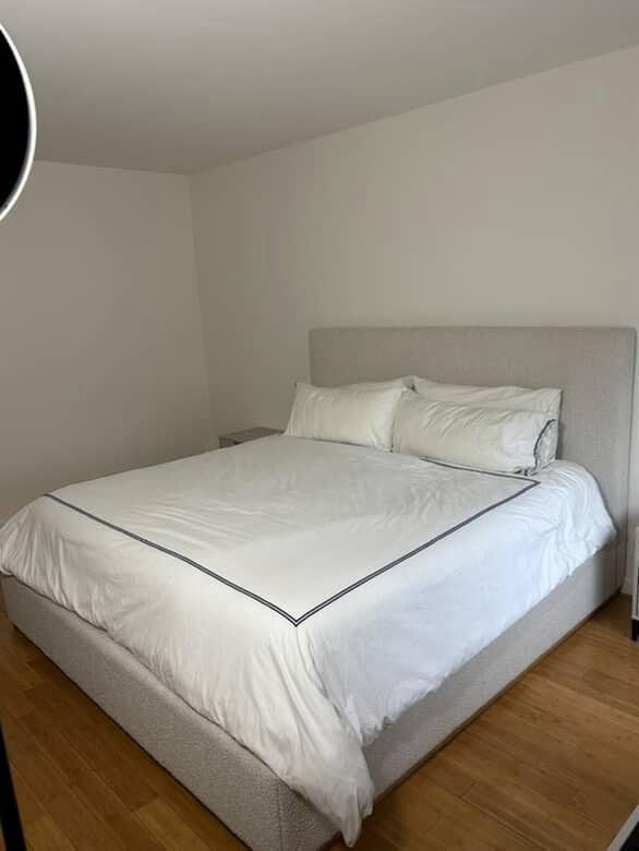 Create Comforts Boucle king size bed