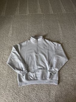 Alo Yoga Quarter-Zip Sweatshirt Gray Size large