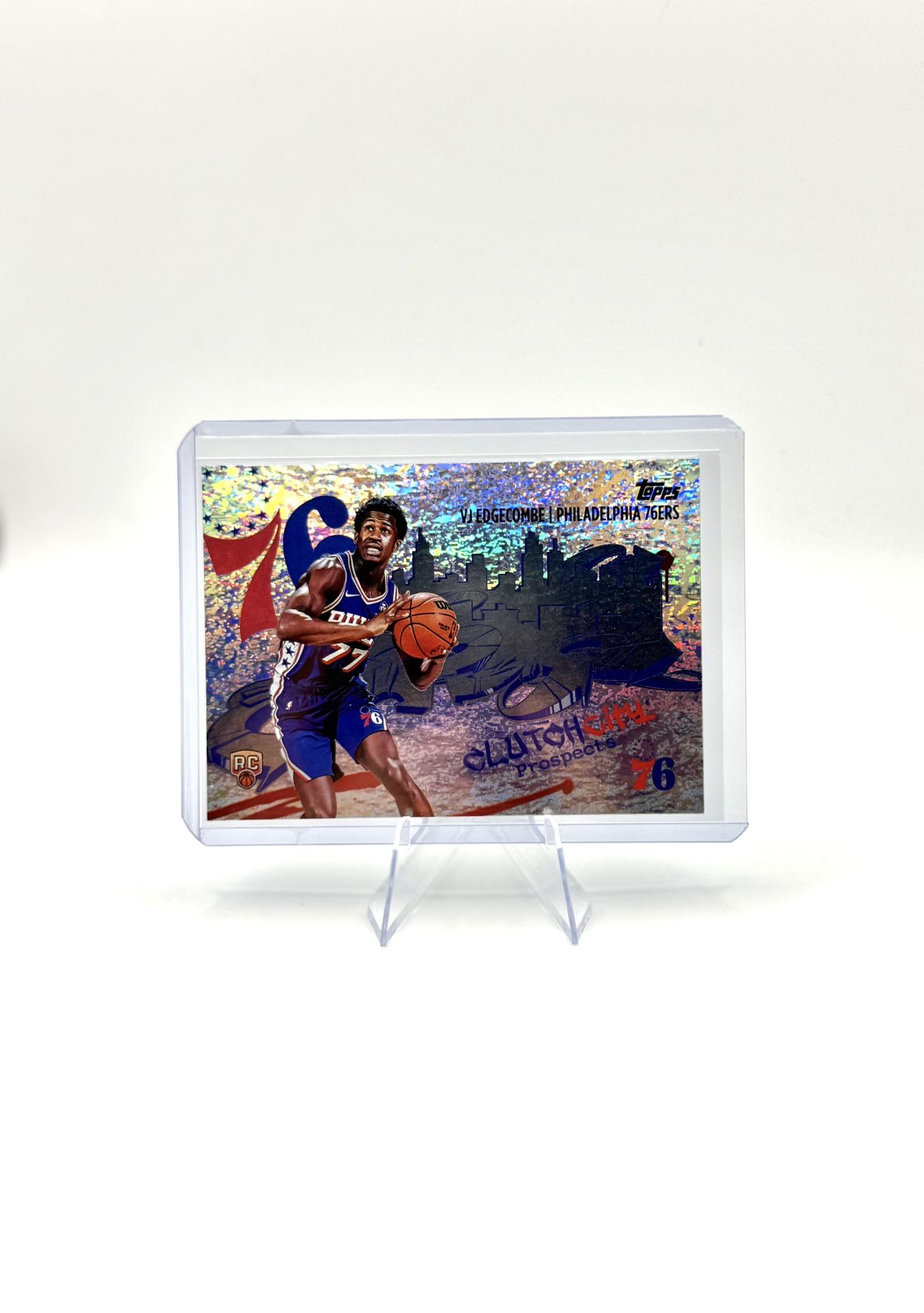 2025-26 Topps Basketball - VJ Edgecombe Clutch City Prospects Sand Glitter (RC)