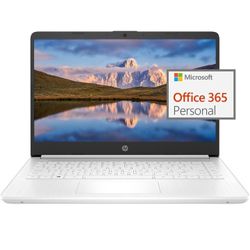Hp Laptop White 64gb EMMC 4gb Sodimm Ddr4 Sdram 14.0” HD LED NEW 