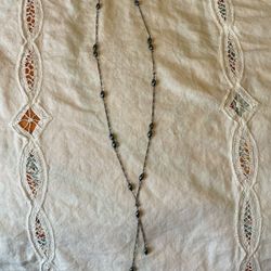 Beautiful Antique Sterling Silver And Hematite Necklace 