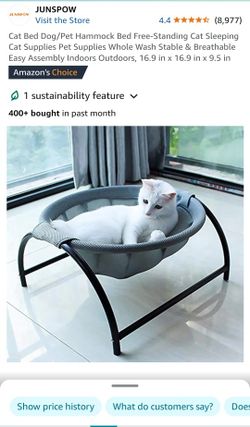 Gray Cat Bed Hammock