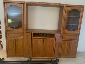 Oak entertainment center