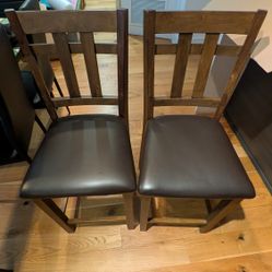 2 Leather Bar Chairs