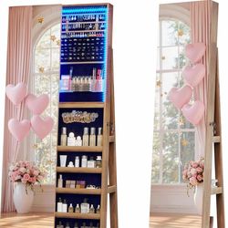 Mirror jewelry cabinet