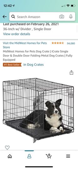 Brand New Never Used Dog Crate 36"