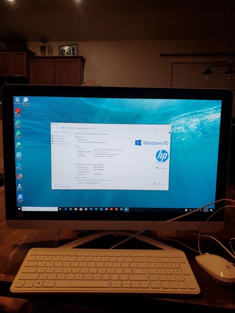 Hp all in one 24inch 8.00gb