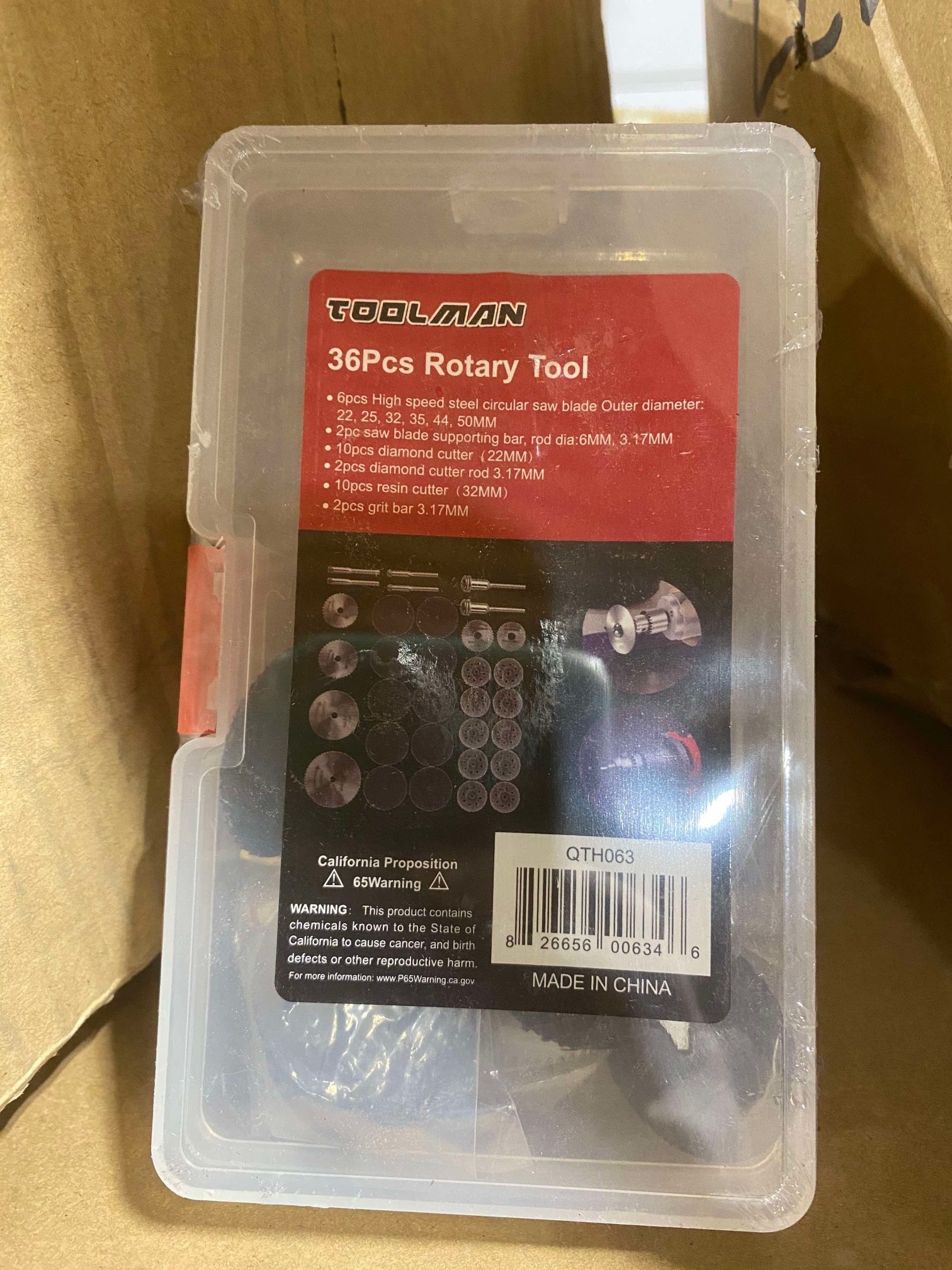 Toolman 36Pcs Cutters, Saw Blades, Grit Bar Set Kit For Dremel Rotary Tool