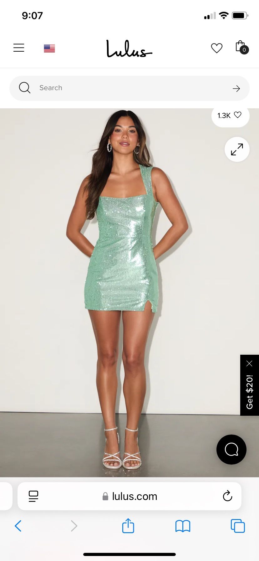 Women’s Mint Green Sequin Dress 
