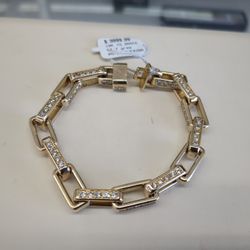 10k Solid Gold Diamond Around It Breaclte 54.7 Grams Layaway Available 10% Down If You Are Interested Please Ask For Maribel Thank You 