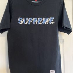 Authentic Supreme Shatter SS Tee Shirt Navy Medium SS19