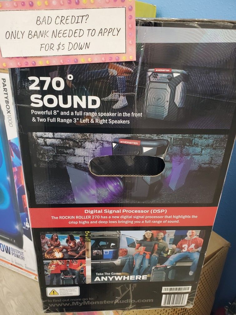   🔊 Monster Rockin’ Roller 270 Portable Bluetooth Speaker (Brand New) – Just $199! Save $100 with 1-Year Warranty 💥 $1 to TAKE IT HOME OR GRAB IT TO