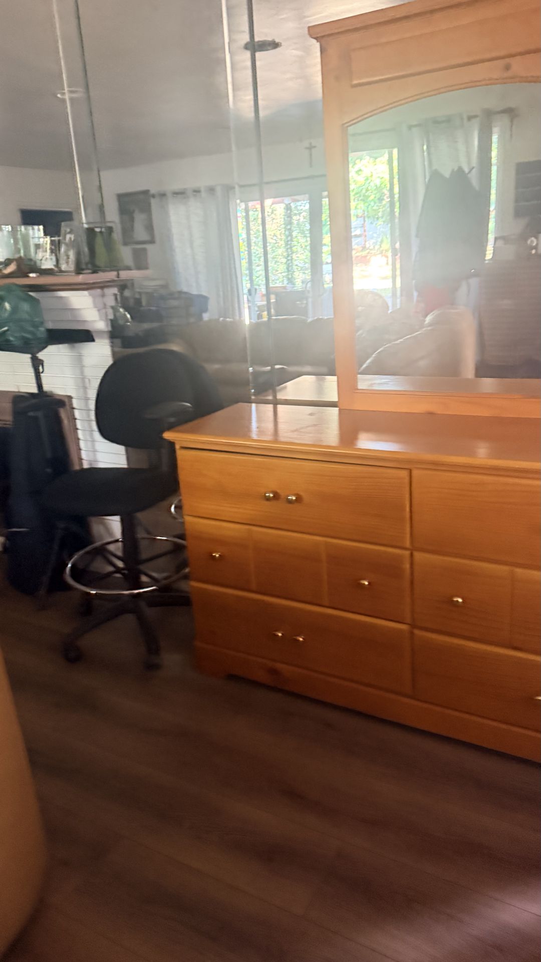 Dresser with mirror