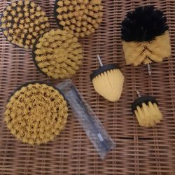 Unused scrubbing attachments for drill