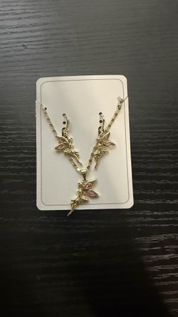 Italian Gold Necklace and earrings set