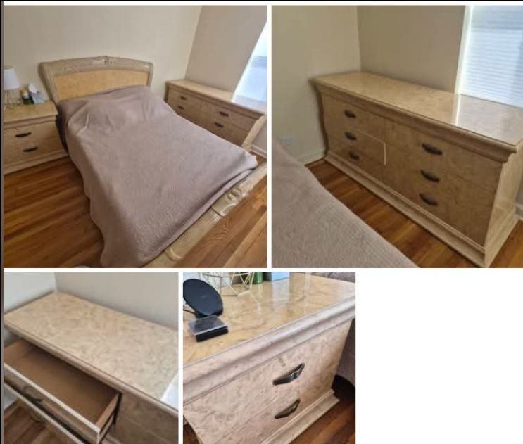 Bedroom set marble imitation