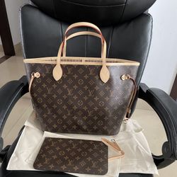 Authentic Louis Vuitton Neverfull MM monogram Tote Bag