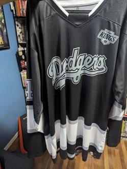 Los Angeles Dodgers x Kings Night 2024 Black SGA Promo Jersey Men's XL