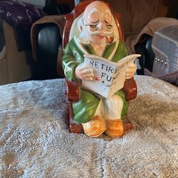 Vintage Lefton  Rocking Chair Grandpa (he Rocks) W/cork 