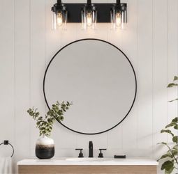 Brand new 3-Light Black Bathroom Vanity Light